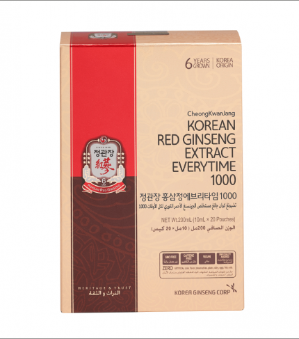 CheongKwanJang [EveryTime 1000mg - Korean Red Ginseng Extract EVERYTIME 1000 mg] Liquid Portable Sticks 3000mg] Ginseng Extract, Portable Sticks, Healthy Immune System Support, Boosts Energy and Fo (2)